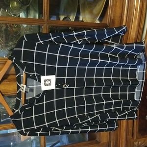 Navy blue Anne Klein blouse
